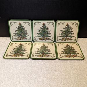 Spode Christmas Coasters. Set Of 6.  In Great Condition.  No Stains Or Cracks.